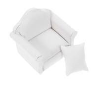 ERINGOGO Small Pet Sofa Bed Miniature Hamster Couch Sleeping Chair White Floral Pattern Small Animal Nest Cage Accessory for Chinchillas and Guinea Pigs