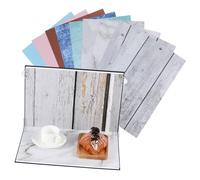 ERINGOGO Small Product Photography Kit with Patterned Backdrop Boards for Tabletop Food Makeup Shoots Portable Lightweight Photo Background with Carry Bag Clips for Mini Items