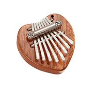ERINGOGO Small Wooden Kalimba Thumb Piano with 8 Keys, round Shape, Play Melodious Melody and Produce Beautiful Natural Sound, Mini Musical Instrument for Beginners and Music Lovers