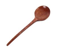 ERINGOGO Small Wooden Soup Spoon for Ramen and Asian Cuisine Long Handle Chinese Ladle with Spacious Bowl Great Wood Material for Cooking and Serving
