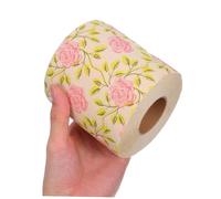 ERINGOGO Soft Bamboo Pulp Toilet Paper Roll with Rose Pattern Creative Printed Bath Tissue for Home Office Classroom Decorative and Comfortable Skin Care Bathroom Essential