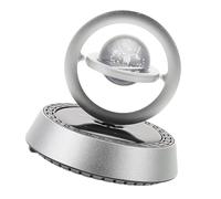 ERINGOGO Solar Powered Car Fragrance Diffuser Silver Rotary Aromatherapy Air Freshener for Car Dashboard Decoration Creative Suitable for Auto Use