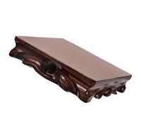 ERINGOGO Solid Wood Square Base Buddha Statue Stand Stable Root Craftsmanship Vase Display Riser for Home Tabletop Ornaments