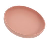 ERINGOGO Spill Silicone Dinner Plate with Strong Suction Base for Elderly and Disabled Adults Self Feeding Dish in Brick Red Easy Clean Non Slip Scoop Bowl for Independent Dining