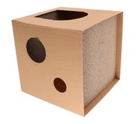 ERINGOGO Square Cat Scratcher Bed with Corrugated Cardboard Dual-purpose Nest and Scratch Pad for Indoor Cats Spacious Design for Comfortable Rest and Vigorous Scratching Safe Pet Supplies