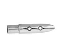 ERINGOGO Stainless Steel Boat Handrail End Mount Polished Rail Fitting for Yachts and Canoes Durable Seamless Design with Easy Installation Silver Hardware Accessory