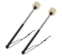 ERINGOGO Stainless Steel Drum Hammer for Stage Performance Creative Percussion Instrument Stick Felt Head for Music Band and Drummers