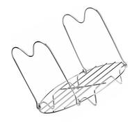 ERINGOGO Stainless Steel Folding Steaming Rack with Handles for Rice Cookers and Steamers Portable Lightweight Food Steaming Strainer and Heating Rack Suitable for Eggs Dumplings Corn and