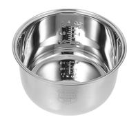 ERINGOGO Stainless Steel Inner Pot for Rice Cooker Zero Coating Replacement with Triple Composite Bottom for Faster Even Heating Easy to Clean and Compatible with Multiple Brands