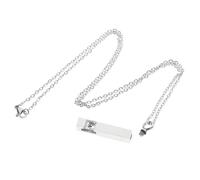 ERINGOGO Stainless Steel Urn Necklace with Cremation Ashes Box Pendant for Women and Men Keepsake Jewelry with Polished Memorial Locket Openable Ash Holder for Cherishing Loved Ones