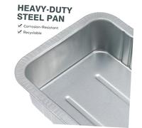 ERINGOGO Steel Oil Drain Pan with Crimped Lip Recyclable Steel Waste Engine Oil Collector Tray for Car Repair and Fluid Changes