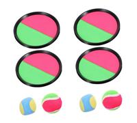 ERINGOGO Sticky Paddle Catch Ball with Paddles Hard and Soft Balls Reusable Throw Catch Game for Outdoor Fun and Parent Interaction