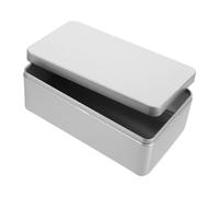 ERINGOGO Storage Tins with Secure Seal and Moisture-resistant Features Large Capacity Rectangular Made of Silver Tinplate Metal Kitchen Box and Jewelry Storage Container for Organising