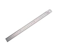 ERINGOGO Straight Ruler Stainless Steel Ruler Metric R195 Double-sided Silver with Conversion Table, Hanging Hole, Smooth Edges for Carpentry, Teaching and Graphic Design