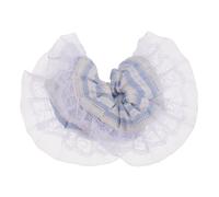 ERINGOGO Striped Lace Hair Scrunchies for Women Elegant Ponytail Hair Band Soft Aesthetic and Casual Wear
