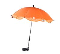 ERINGOGO Stroller Clip Umbrella with UPF UV Protection Silver Coated Sunshade for Pushchair Water Resistant Parasol with Clamp for Frames