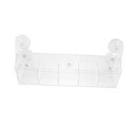 ERINGOGO Suction Cup Refrigerator Rack Acrylic Shelf with Dividers Clear Fridge Door Organizer for Kitchen Essentials Condiments and Beverage Storage Space-saving Vertical Fridge Shelf