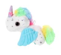 ERINGOGO Tail Wagging Plush Unicorn Doll Pendant Adorable Cartoon Animal Hanging Ornament for Bags Keys and Home Decor Rainbow Mane Soft Stuffed for White Unicorn Accessory