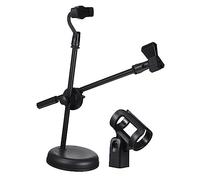 ERINGOGO Telescopic Microphone Stand for Desktop Mic Holder Clamp Tabletop Phone Bracket