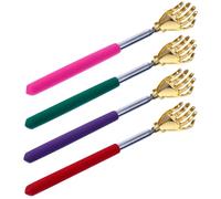 ERINGOGO Telescopic Stainless Steel Back Scratchers Extendable Design for Itching Relief 4pcs with Retractable Handles Random Color