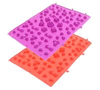 ERINGOGO Thickened Foot Massage Mat for Acupoint Stimulation Durable Toe Pressure Board for Relief and Circulation Portable Foot Sole Massager Pads Workers and Travelers Red Purple