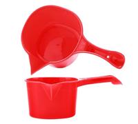 ERINGOGO Thickened Plastic Handle Water Scoop Red Ceramic Tools Long Handle Spout for Ceramics Grouting Bathing Flower Watering Kitchen Use