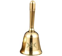 ERINGOGO Three-Phase Moon Brass Handheld Altar Bell Pentagram for Tarot and Ritual Meditation