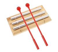 ERINGOGO Three Tone Handheld Classroom Chime Bell with Mallet Adjustable Volume Music Instrument for Mindfulness and Yoga Healing for Teachers and Beginners