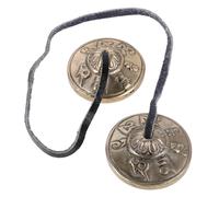 ERINGOGO Tibetan Meditation Tingsha Cymbals 4.5Cm White Copper Finger Percussion Bells for Yoga Relaxation Sound Healing and Mindfulness Sessions