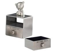 ERINGOGO Tooth Box Keepsake Storage for First Tooth and Curl Multi-Functional Metal Jewelry Organizer for Boys Girls Charming Vintage Design for Trinkets and Special Memories