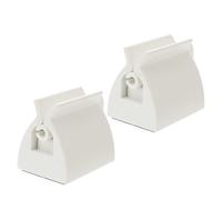 ERINGOGO Toothpaste Squeezer Rolling Tube Toothpaste Dispenser 2pcs Pack Bathroom Stand Easy Squeeze White