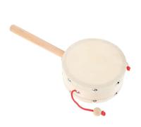 ERINGOGO Traditional Chinese Rattle Drum for Smooth Safe Hand Percussion Instrument Orff Education Inspired Musical for Creative Learning and Family Bonding