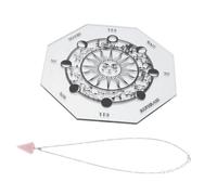 ERINGOGO Transparent Acrylic Astrology Divination Board with Carved Pattern and Crystal Decorative Home Ornament for Patio Kitchen Dining Room Suitable for Astrology Games and Party Use