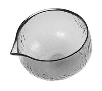 ERINGOGO Transparent Glass Matcha Bowl with Pour Spout for Tea Ceremony Japanese Chawan Cup for Loose Leaf Brewing Traditional Tea Lovers Glass Cup with Clear Design