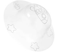 ERINGOGO Transparent PVC Coloring Hat Decor DIY Clear Graffiti Cap for Safe Paintable Creative Hat for Classroom Activities Parties and Holidays Rocket Style