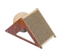 ERINGOGO Triangle Cat Scratching Board with Corrugated Paper and Durable Sisal Ball Stable Floor Kitten Scratcher for Indoor Cats to Exercise and Protect Furniture From Claws