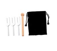 ERINGOGO Tuning Fork Set Aluminum Alloy High-frequency Angel Tuning Fork with Wooden Mallet Storage Bag 5pcs for Guitar Bone-conduction Test and Chakra Therapy