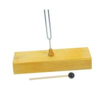 ERINGOGO Tuning Fork with Wooden Resonance Box Knocker for Acoustic Vibration Testing and Teaching Metal and Wood Instrument Tuner for Music and Science Experiments at Home Random Color