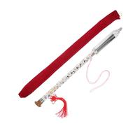 ERINGOGO Tuning Vertical Bawu Ethnic Wind Instrument Traditional and White Porcelain Vertical Flute Distinctive Sound for Cultural Music Versatile and Construction