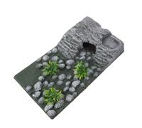 ERINGOGO Turtle Basking Platform with Suction Cups Natural Rock Dock Ramp for Aquatic Turtles and Amphibians Resting Terrace Aquarium Accessory for Muscle Growth and Private Retreat