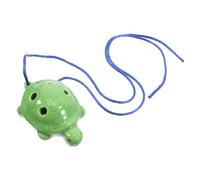 ERINGOGO Turtle Shape 6-hole Tenor Ocarina in a Major, Green Ceramic Flute for Beginners, Introductory Music Instrument Carrying Cord for Learning and Playing Random Color