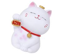 ERINGOGO Unbreakable Fortune Cat Coin Bank Piggy Jar with Flat Stable Base Adorable Home Decor for Saving Habits Clean Money Container Gift for Birthday and Holiday
