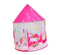 ERINGOGO Unicorn Pattern Playhouse Tent for Breathable Indoor Tent Lightweight Portable Pink Yurt Game House for Bedroom Backyard Party Creativity Development