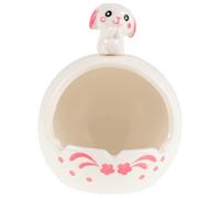 ERINGOGO Unique Ceramic Rabbit Ashtray Car Ash Tray Decorative Table Accessory for Women and Smokers Outdoors