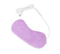 ERINGOGO USB Heated Eye Mask Contour Warm Compress Eye Cover with Heat for Dry Relief Reusable Electric Pad for Sleeping and Beauty Treatments Purple
