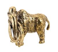 ERINGOGO Vintage Brass Elephant Figurine Solid Sculpture Miniature Animal Statue for Tea Office Table Decor Collectible Ornamental -inspired Brass Craft