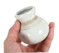 ERINGOGO Vintage Ceramic Toothpick Jar Portable Storage Container with Large Capacity for Dining Table and Kitchen Elegant Porcelain Holder for Toothpicks Brushes and Floss Artistic Design