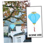 ERINGOGO Vintage Lantern Blue Antique Style Outdoor Hanging Decoration Vietnamese Pendant for Spring Festival Year Party Street Garden Courtyard