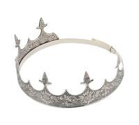 ERINGOGO Vintage Men S King Crown Antique Silver Tiara Full Birthday Party Hat for Costume and Stage Performance Accessories