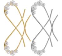 ERINGOGO Vintage Pearl U Shaped Hair Forks with Strong Hold and Secure Hairstyle 4pcs Alloy Hair Pins for Women for Wedding Dinner and Occasions